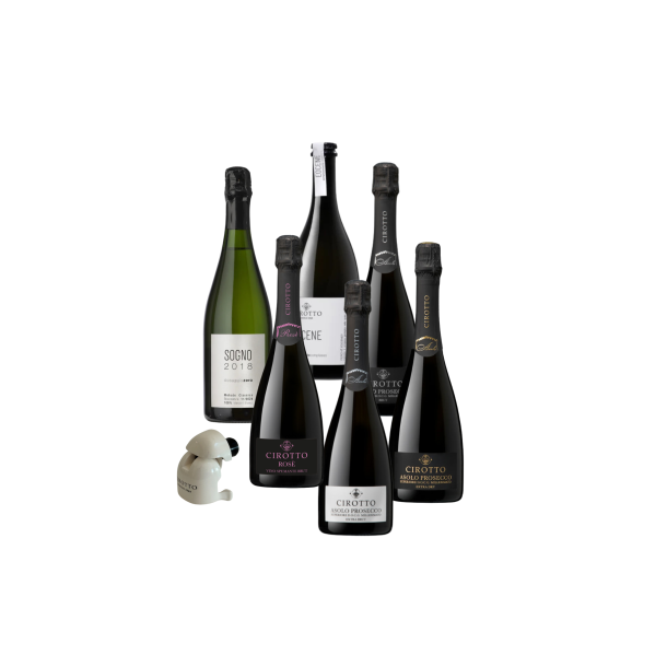 Cirotto Smagekasse  Asolo Prosecco Superiore &amp; Ros (6 flasker) inkl. stopper
